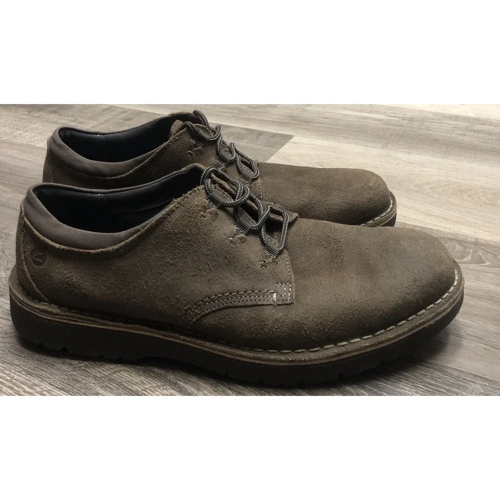 Clarks Oxford Shoes Men's 11.5 Brown Suede Eastford Low‎